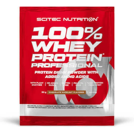 Scitec Nutrition 100% Whey Protein Профессиональный сывороточный протеин Whey Protein без глютена со вкусом шоколада и фундука 30гр: цены и характеристики