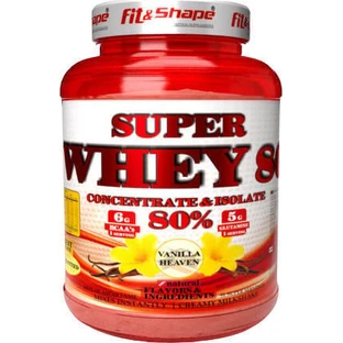 Fit & Shape Super Whey 80 сироватковий протеїн зі смаком ванільного раю 2,27 кг