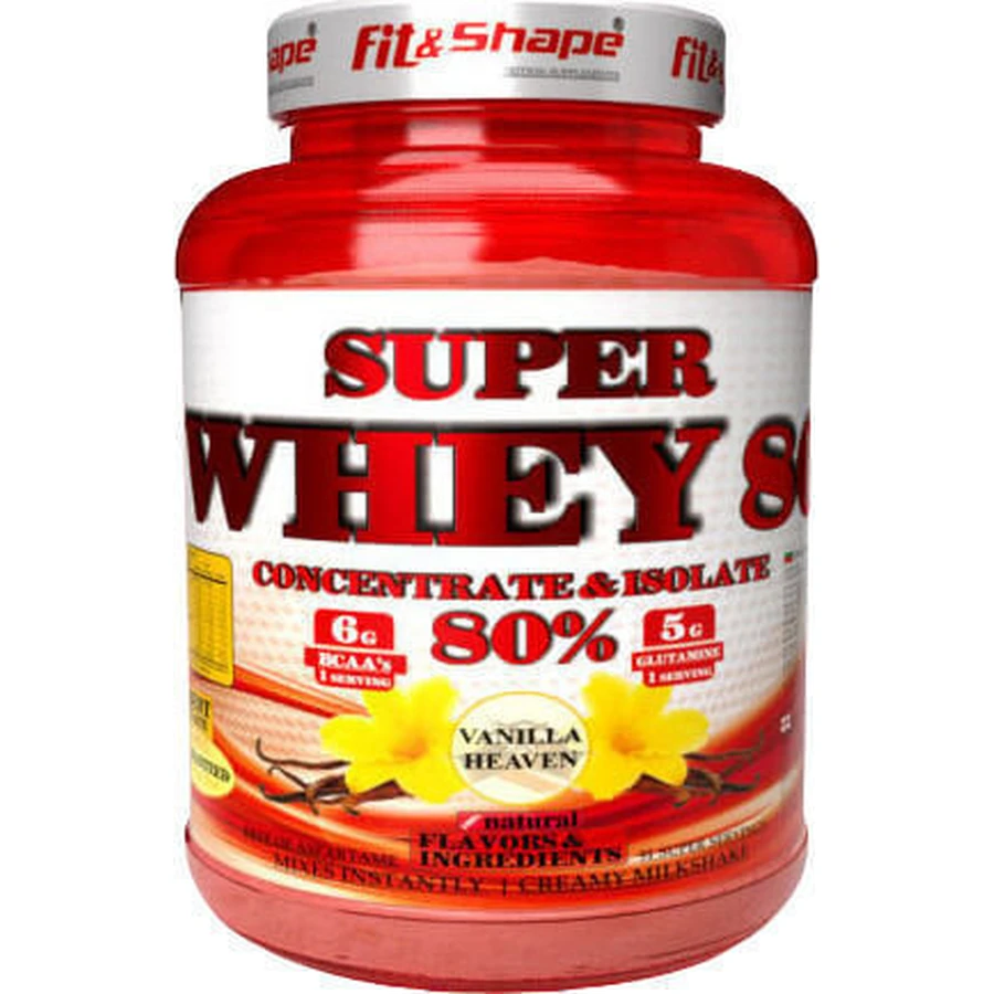 Fit & Shape Super Whey 80 сироватковий протеїн зі смаком ванільного раю 2,27 кг: ціни та характеристики