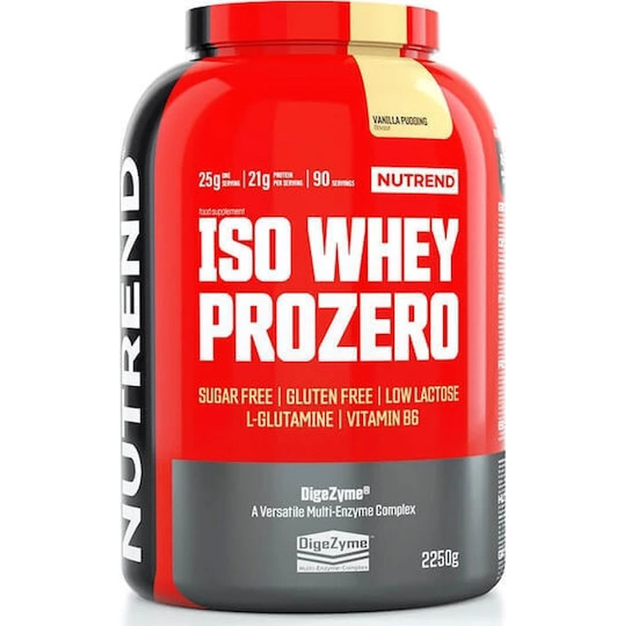 Nutrend Iso Whey Prozero Сироватковий протеїн без глютену з ванільним пудингом зі смаком ванілі 2,25 кг: ціни та характеристики