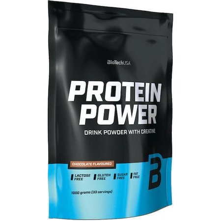 Biotech USA Protein Power з креатином без глютену та лактози зі смаком шоколаду 1 кг: ціни та характеристики