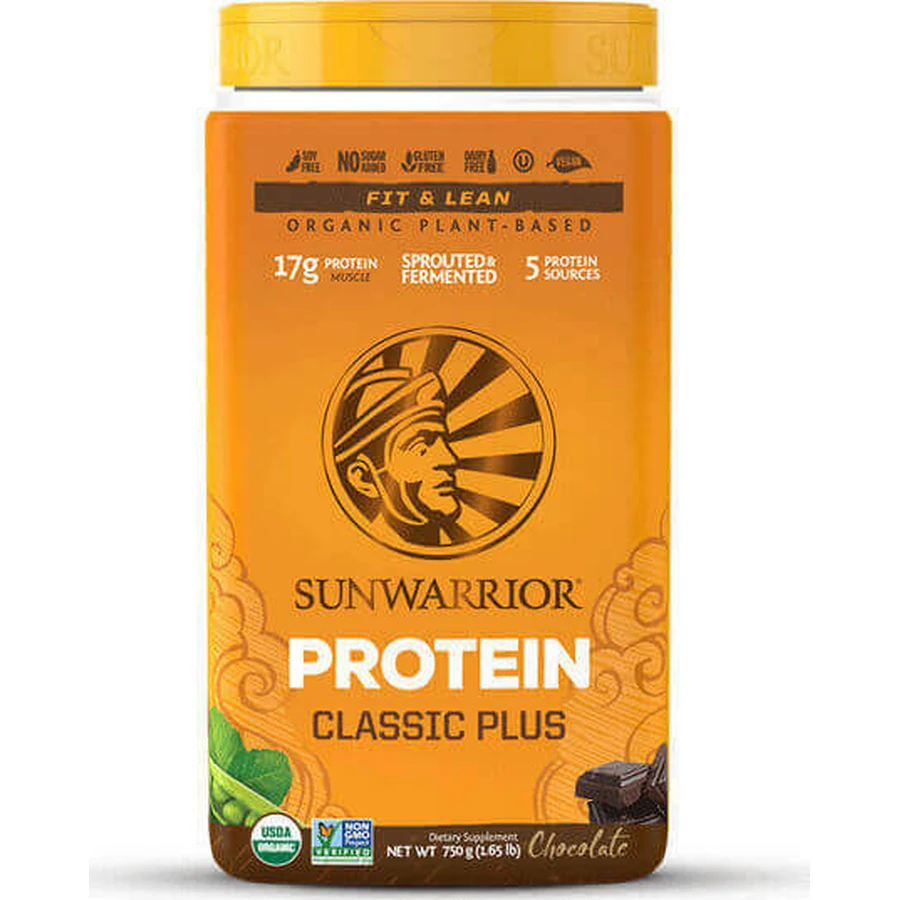 Sunwarrior Classic Plus Organic без глютена и лактозы с шоколадным вкусом 750 гр.: цены и характеристики