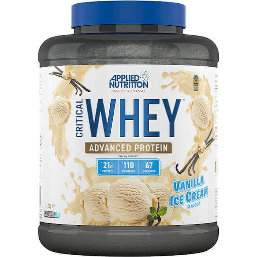 Applied Nutrition Critical Whey Protein Сироватковий протеїн без глютену зі смаком ванільного морозива 2 кг: ціни та характеристики