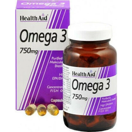Health Aid Omega 3 Fish Oil 750mg 60 caps Unflavoured: цены и характеристики