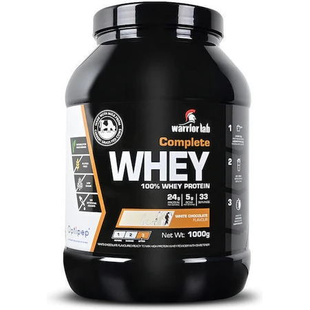 Warrior Lab Complete Whey Protein Сироватковий протеїн без глютену зі смаком білого шоколаду 1 кг: ціни та характеристики