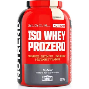 Nutrend Iso Whey Prozero Сироватковий протеїн без глютену зі смаком білого шоколаду 2,25 кг