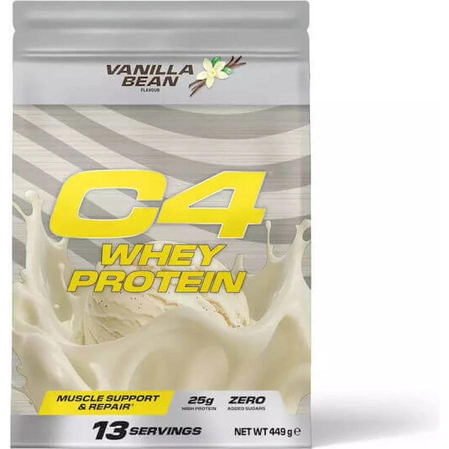 Cellucor C4 Сироватковий протеїн Сироватковий протеїн без глютену зі смаком ванільних бобів 449гр: ціни та характеристики