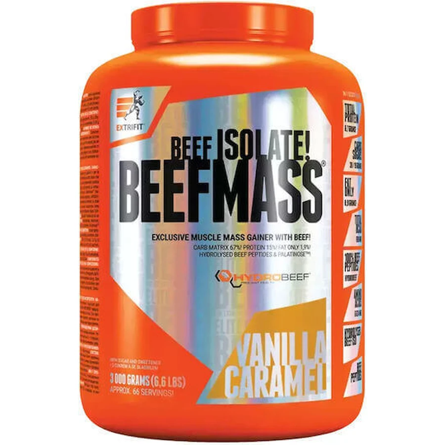 Ізолят яловичої маси Extrifit зі смаком карамелі та ванілі 3 кг: ціни та характеристики