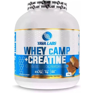 Yava Labs Whey Camp +креатин Сывороточный протеин с креатином и шоколадным вкусом карамельной ириски 2 кг