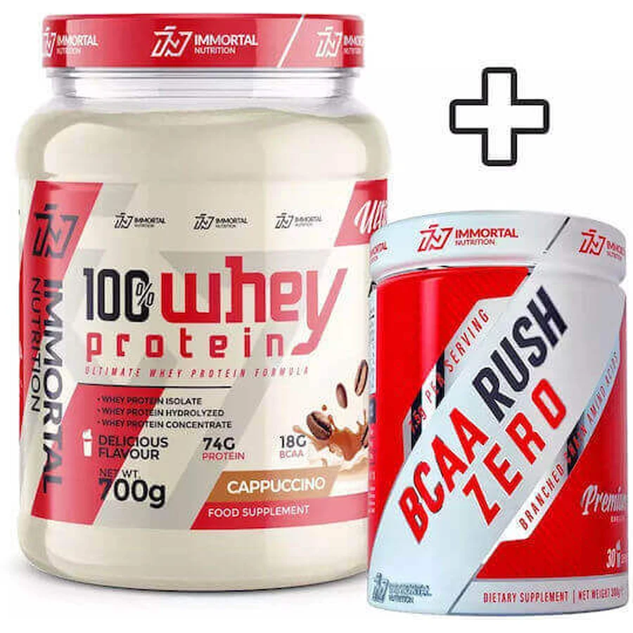 Immortal Nutrition 100% сироватковий протеїн 700гр Ананас та BCAA Rush Zero 300гр Ананас: ціни та характеристики