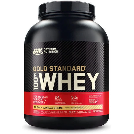 Optimum Nutrition Gold Standard 100% сироватковий протеїн зі смаком французького ванільного крему 2,273 кг: ціни та характеристики