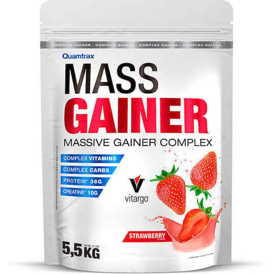 Quamtrax Nutrition Premium Premium Massive Gainer Vitargo с креатином и клубничным вкусом 5,5 кг: цены и характеристики