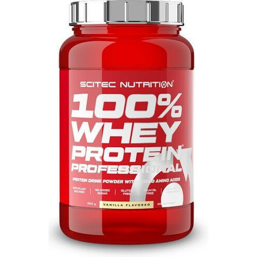 Scitec Nutrition 100% Whey Професійний сироватковий протеїн без глютену з ванільним смаком 920гр: ціни та характеристики