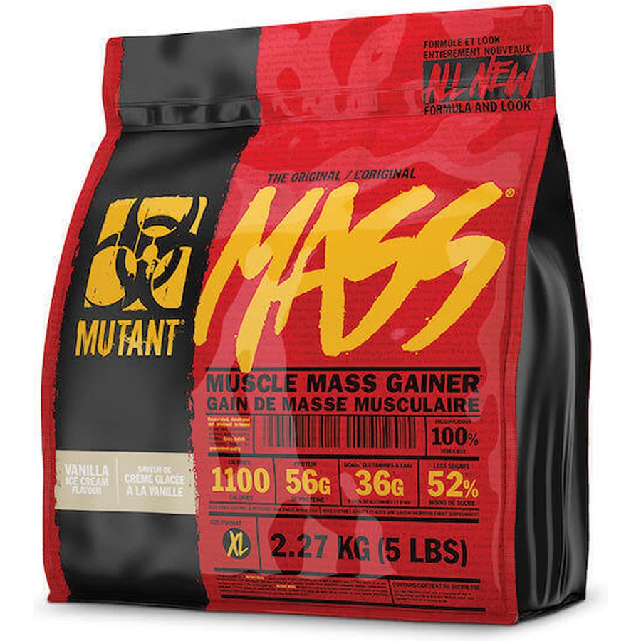 Гейнер для набора мышечной массы Mutant Mass со вкусом ванильного мороженого 2,27 кг: цены и характеристики