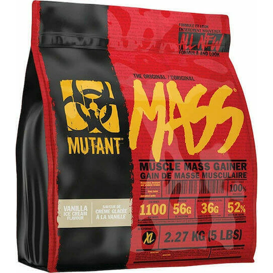 Гейнер для набора мышечной массы Mutant Mass со вкусом ванильного мороженого 2,27 кг: цены и характеристики