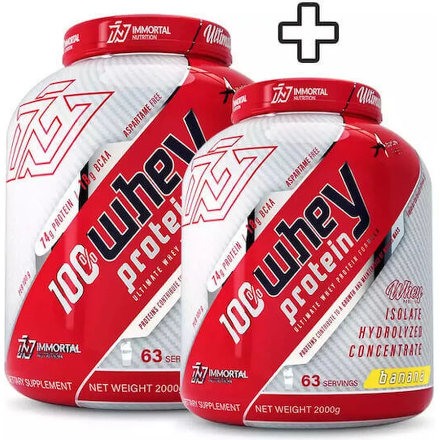 Immortal Nutrition 100% сывороточный протеин 100% сывороточный протеин со вкусом банана 2х2 кг: цены и характеристики