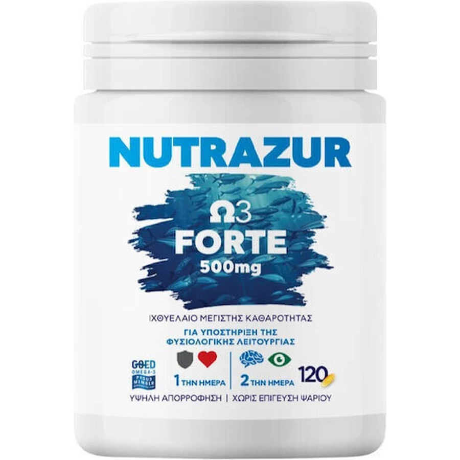Rener Nutrazur Nutrazur Ω3 Forte Рыбий жир 500 мг 120 капс неароматизированный: цены и характеристики