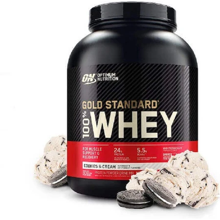 Optimum Nutrition Gold Standard 100% сироватковий протеїн зі смаком печива та вершків зі смаком молочної сироватки 2,27 кг: ціни та характеристики