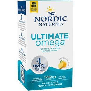 Nordic Naturals Ultimate Omega Cod Liver & Fish Oil 1280mg 180 softgels Lemon