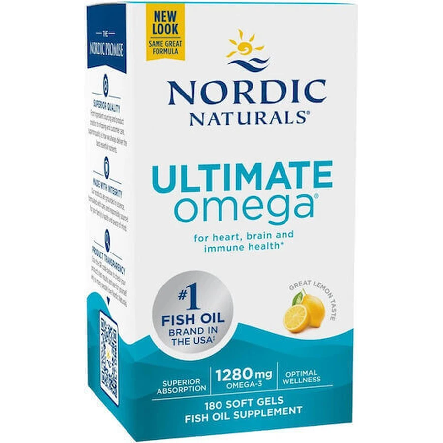 Nordic Naturals Ultimate Omega Cod Liver & Fish Oil 1280mg 180 softgels Lemon: цены и характеристики