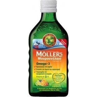 Moller's Cod Liver Oil Масло печени трески Подходит для детей 250 мл Тутти Фрутти