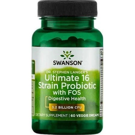 Swanson Ultimate 16 Strain Probiotic with FOS Probiotic 60 растительных капсул: цены и характеристики