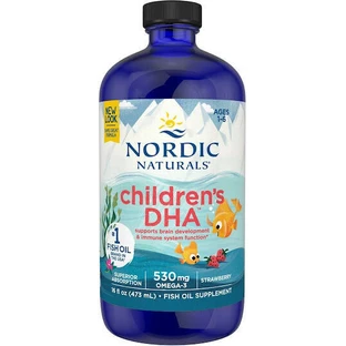 Nordic Naturals Дитячий риб'ячий жир DHA підходить для дітей 530мг 473мл Полуниця