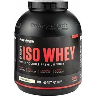 Body Attack Extreme Iso Whey Pro Сывороточный протеин без глютена со вкусом печенья и сливок 1,8 кг