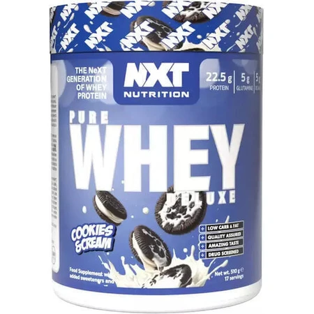 Nxt Nutrition Pure Whey Deluxe сироватковий протеїн зі смаком печива та вершків зі смаком сироватки 510гр: ціни та характеристики
