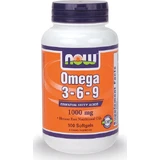 Now Foods Омега 3 6 9 незамінні жирні кислоти 1000 мг 100 м'яких гелів без смаку