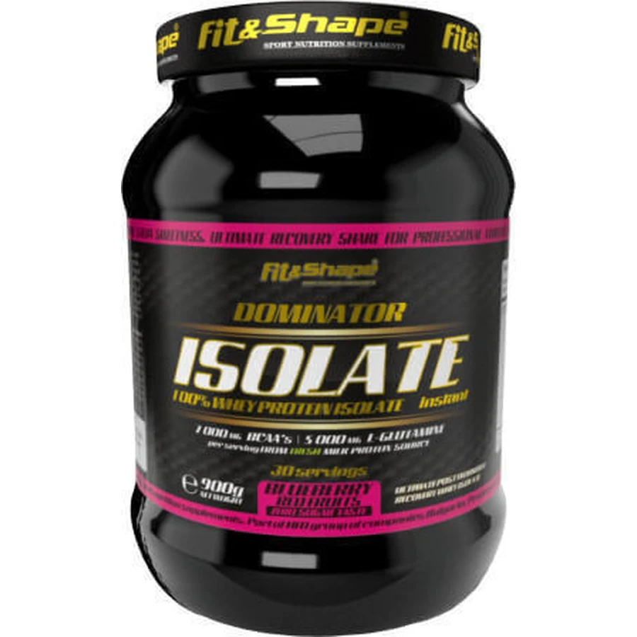 Fit & Shape Dominator Ізолят сироваткового протеїну Dominator Ізолят сироваткового протеїну зі смаком чорниці та червоних фруктів 900гр: ціни та характеристики