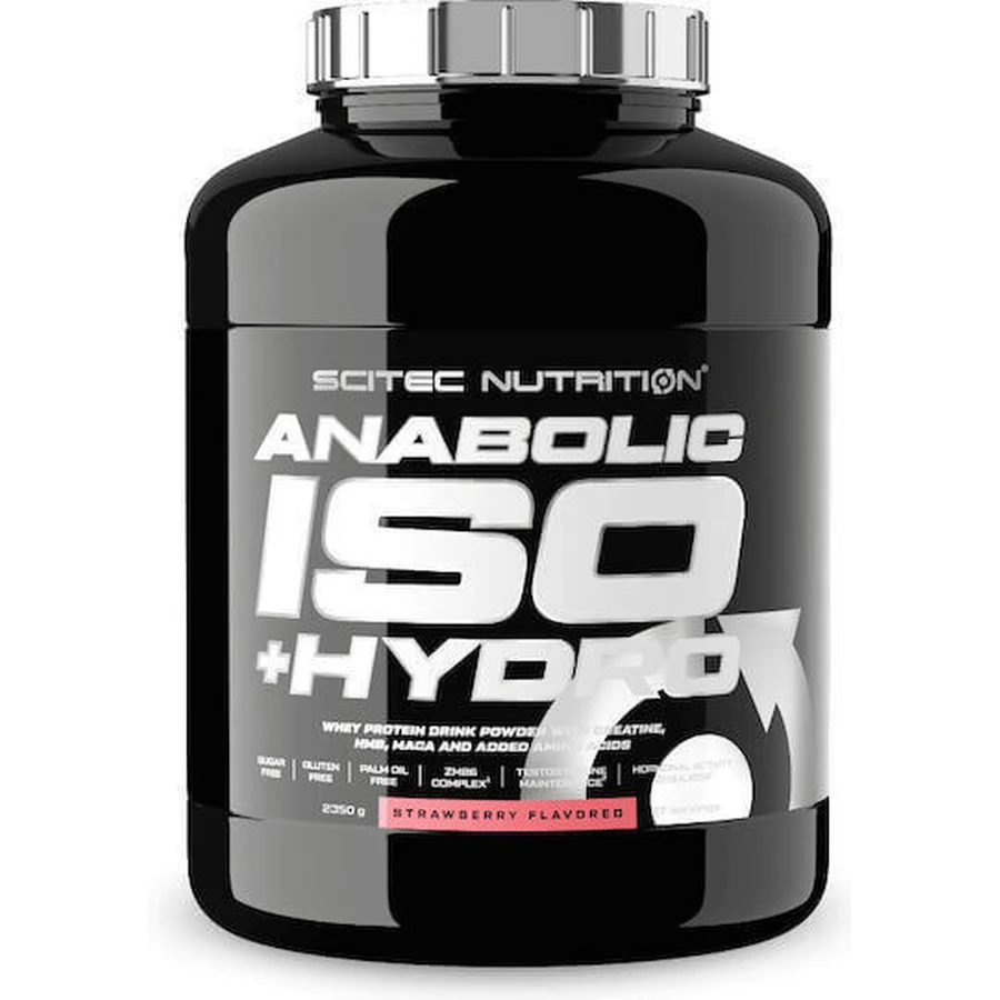 Scitec Nutrition Анаболічний ізо+гідро сироватковий протеїн з креатином без глютену зі смаком полуниці 2,35 кг: ціни та характеристики