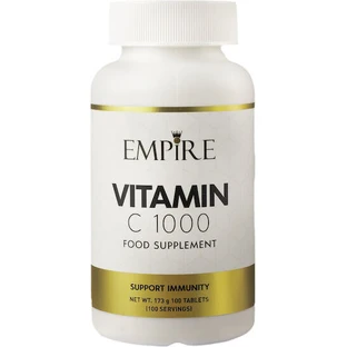 Empire Nutrition Вітамін С з шипшиною Вітамін для підтримки імунітету, шкіри та антиоксидантної дії 1000 мг 100 таблеток