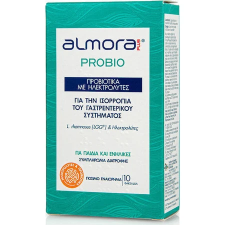almora PLUS® Пробиотик Пробиотики с электролитами для облегчения симптомов диареи и увлажнения организма 10 пакетиков: цены и характеристики