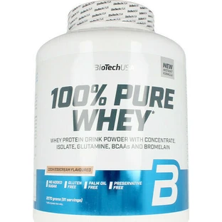 Biotech USA 100% Pure Whey Protein Сывороточный протеин без глютена со вкусом печенья и сливок 2,27 кг
