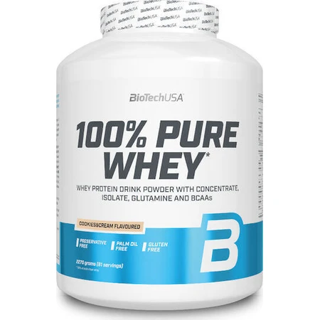 Biotech USA 100% Pure Whey Protein Сывороточный протеин без глютена со вкусом печенья и сливок 2,27 кг: цены и характеристики