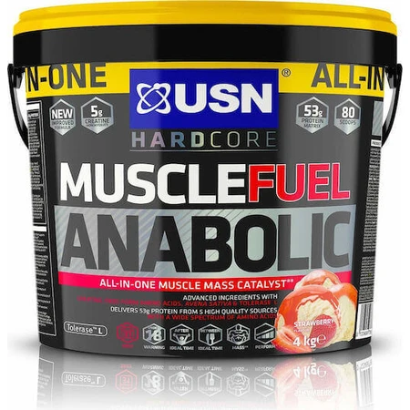 USN Hardcore Muscle Fuel Анаболічне м'язове паливо з креатином та полуничним смаком 4кг: ціни та характеристики