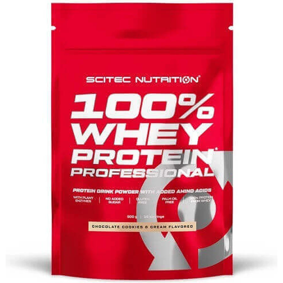 Scitec Nutrition 100% Whey Профессиональный сывороточный протеин без глютена со вкусом шоколада, печенья и крема 500 гр.: цены и характеристики