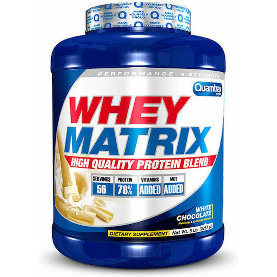 Quamtrax Nutrition Матричний сироватковий протеїн зі смаком білого шоколаду 2,267 кг: ціни та характеристики