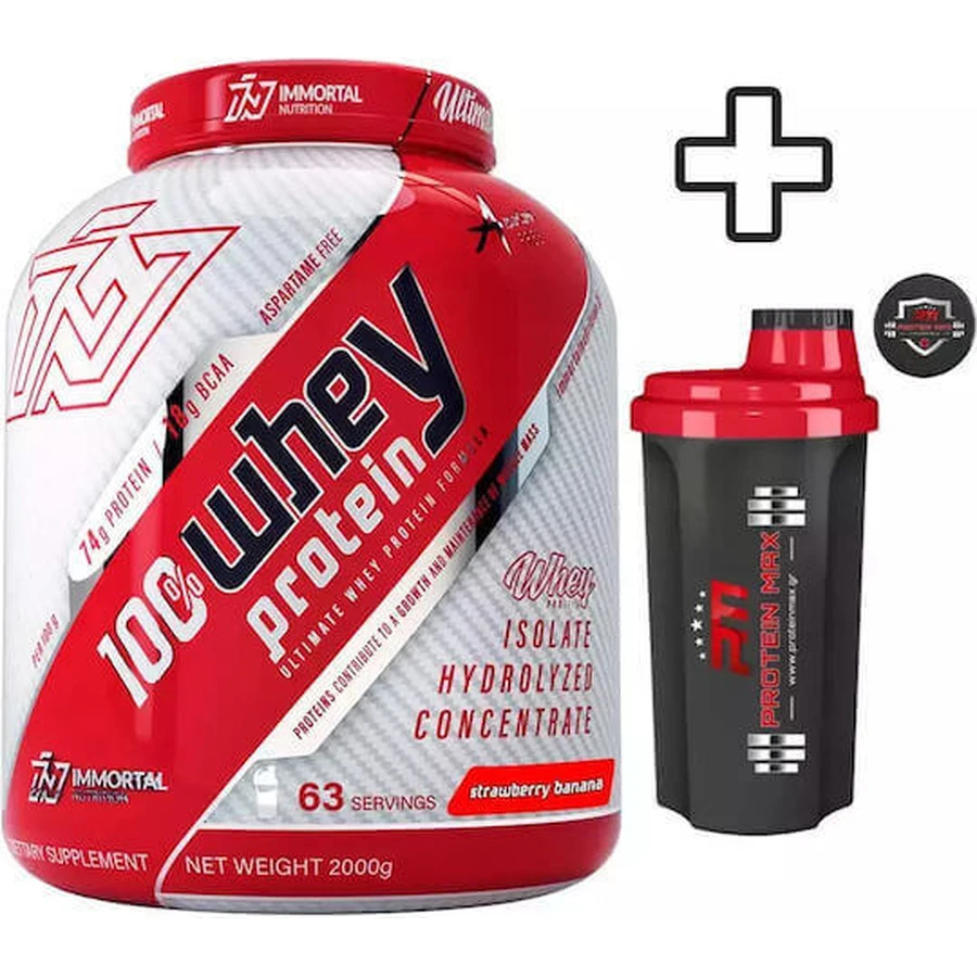 Immortal Nutrition 100% сироватковий протеїн + PM Superhero Shaker 500 мл: ціни та характеристики