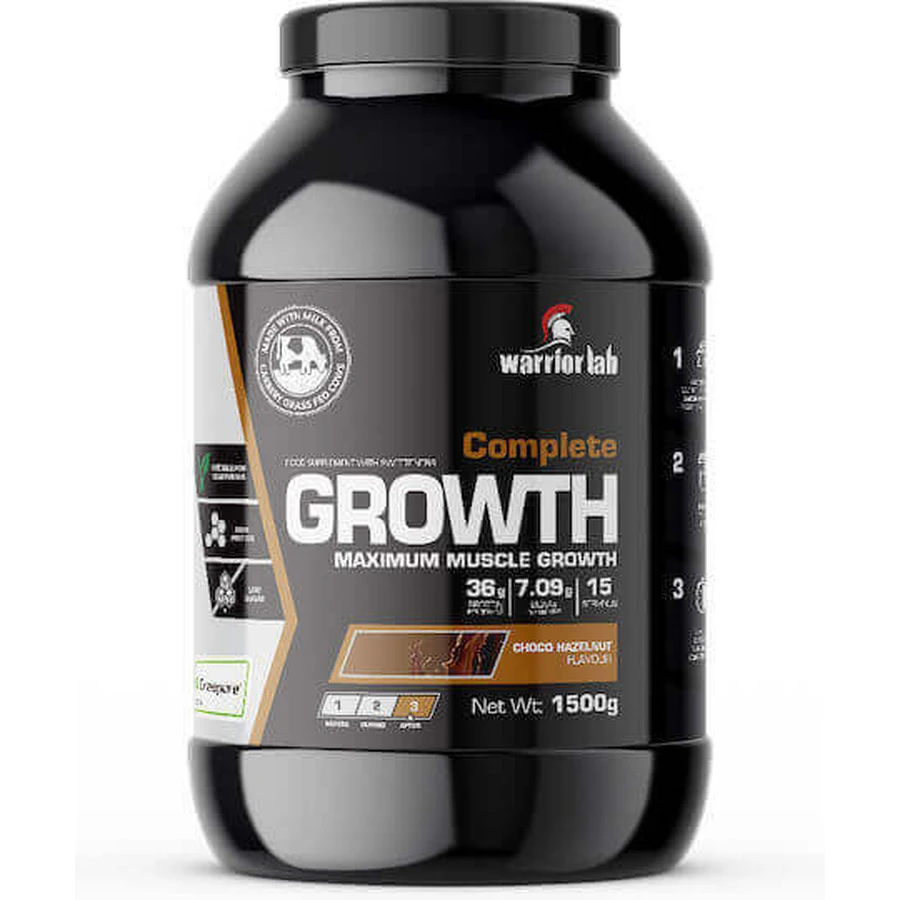 Warrior Lab Complete Growth з креатином та смаком шоколадного фундука 1.5кг: ціни та характеристики