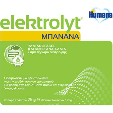 Humana Elektrolyt Banana 12 пакетиків: ціни та характеристики