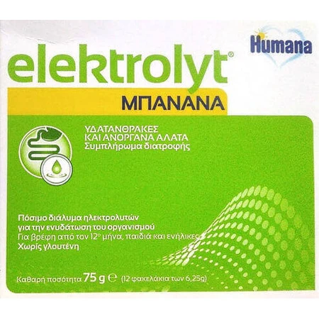 Humana Elektrolyt Banana 12 пакетиків: ціни та характеристики
