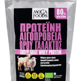Mega Foods Сироватковий протеїн з козячого та овечого молока Органічний сироватковий протеїн з натуральним смаком 500гр
