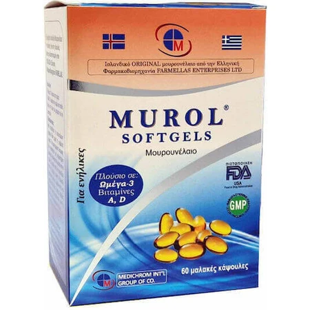 Medichrom Murol Cod Liver Oil 60 softgels Unflavoured: цены и характеристики