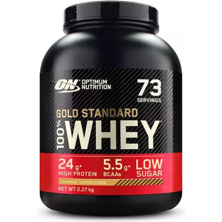 Optimum Nutrition Gold Standard 100% сироватковий протеїн зі смаком карамельно-ірискової помадки 2,27 кг: ціни та характеристики
