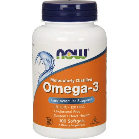 Now Foods Molecularly Distilled Omega 3 Fish Oil 100 softgels Unflavoured: цены и характеристики
