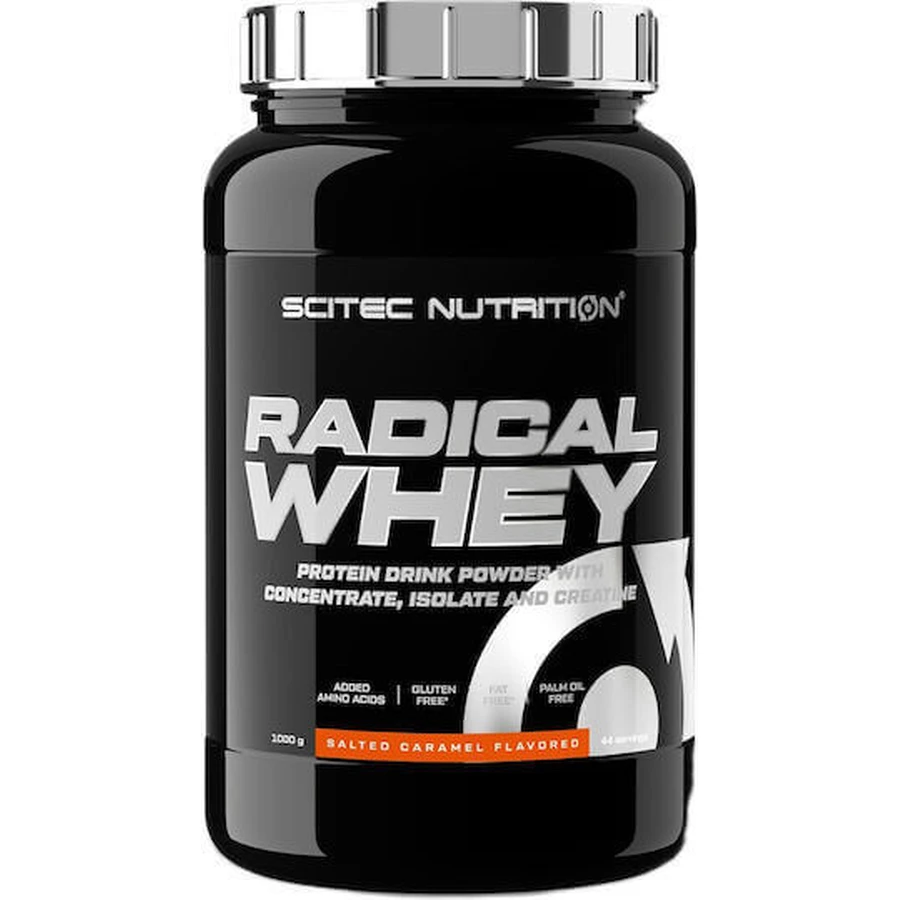 Scitec Nutrition Radical Whey Сывороточный протеин с креатином без глютена со вкусом соленой карамели 1 кг: цены и характеристики