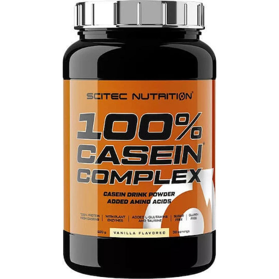Scitec Nutrition 100% казеїновий комплекс без глютену з ванільним смаком 920гр: ціни та характеристики
