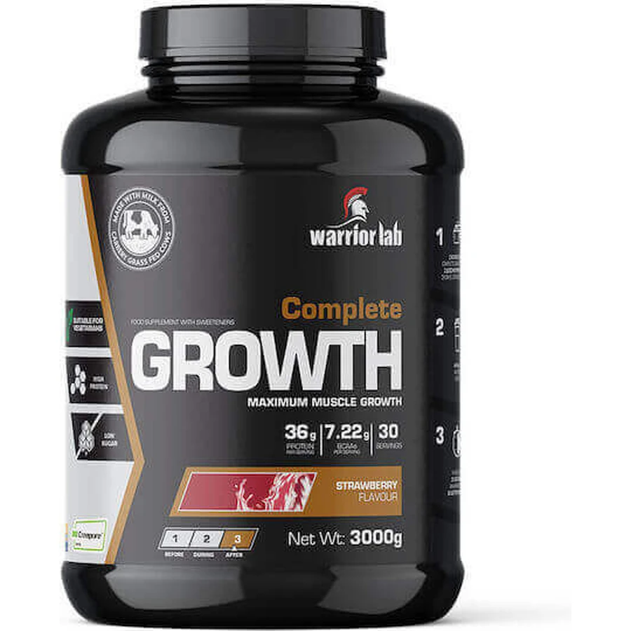 Warrior Lab Complete Growth с креатином и клубникой со вкусом шоколада 3 кг: цены и характеристики